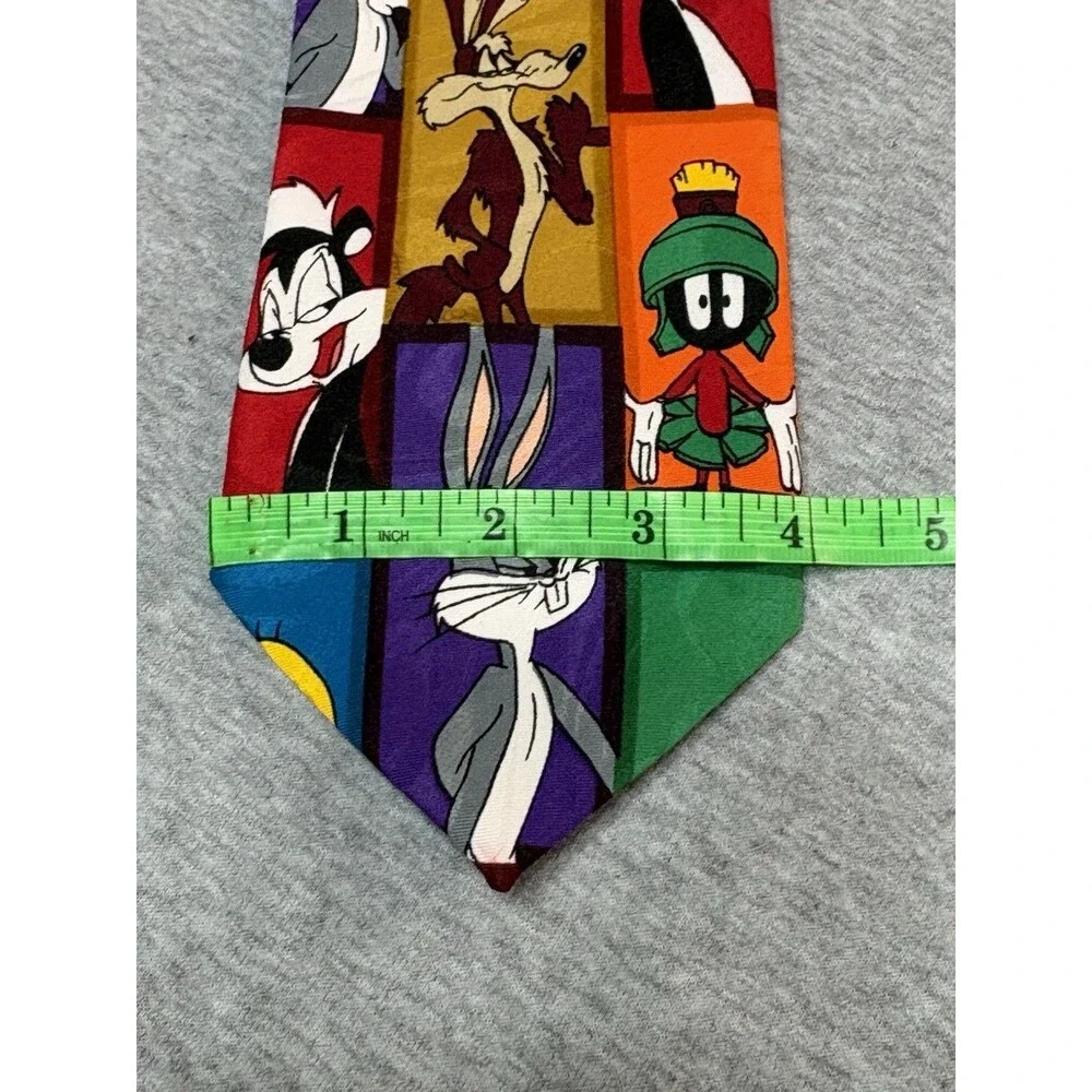 Vintage‎ 1995 Looney Tunes Mania Tie Bugs Bunny Taz Marvin Martian Tweety WB